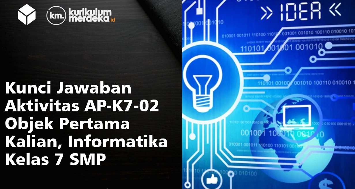 Kunci Jawaban Aktivitas AP-K7-02 Objek Pertama Kalian, Informatika Kelas 7 SMP