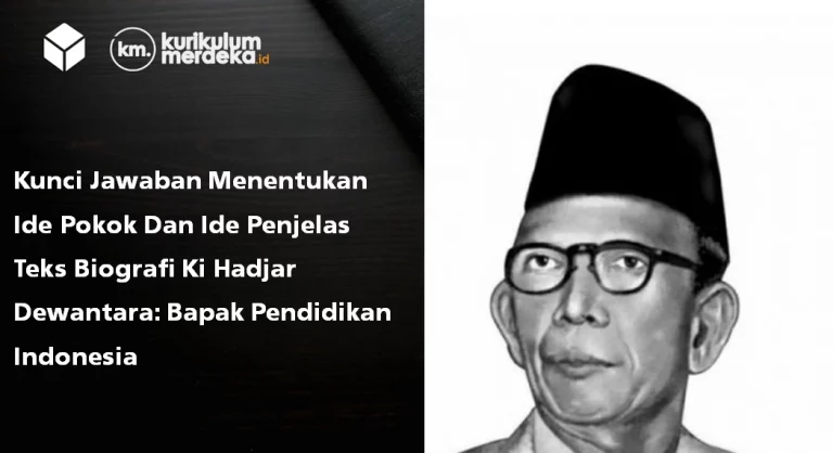 Kunci Jawaban Menentukan Ide Pokok Dan Ide Penjelas Teks Biografi Ki Hadjar Dewantara: Bapak Pendidikan Indonesia