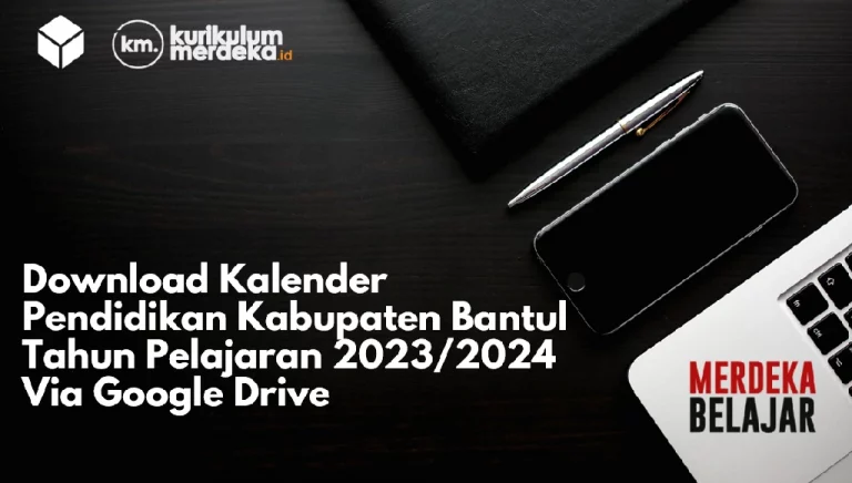 Download Kalender Pendidikan Kabupaten Bantul Tahun Pelajaran