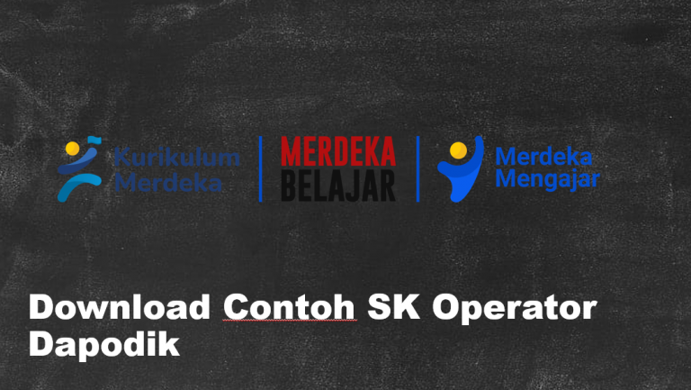 Download Contoh SK Operator Dapodik